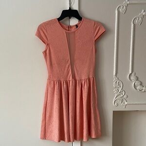 Love couture Coral Cap Sleeve Dress size medium m